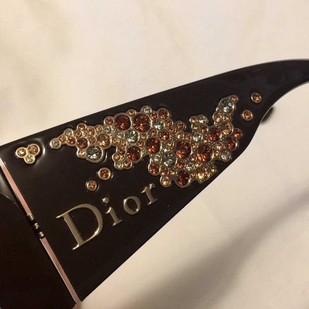 Dior & Swarovski crystal brown strassy sunglasses - Picture 4 of 8